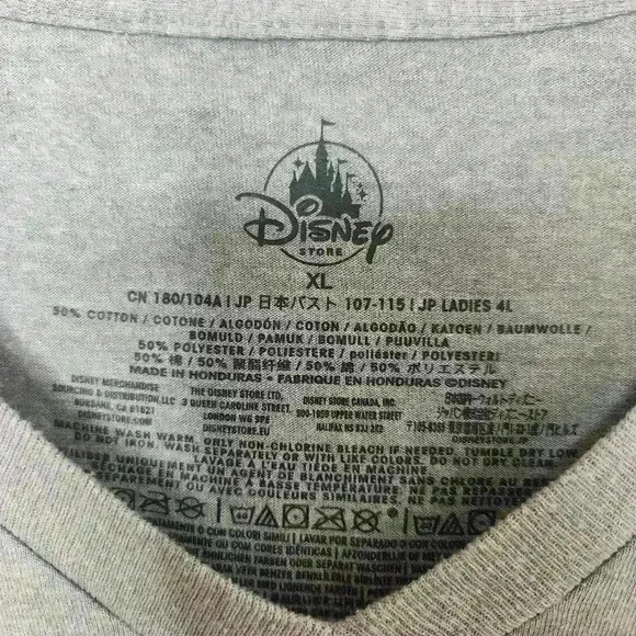 Disney store women's gray v-neck t-shirt size XL - Picture 6 of 6